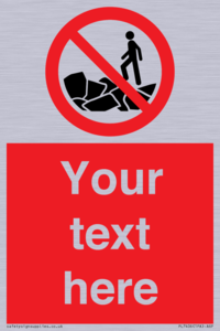 Custom No climbing on rocks